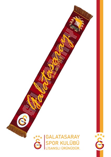 Lisanslı Akrilik Galatasaray Atkı Aslan Baskılı Ahşap Kutulu fiyatları