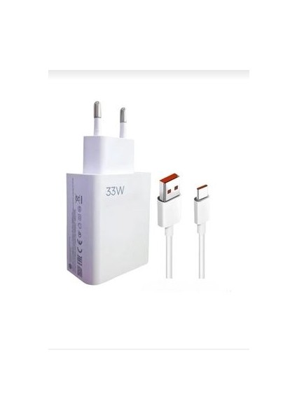 Xiaomi Samsung Uyumlu Type-C 33W Şarj Aleti Saniyeli 3,0 USB 33WAT Turbo