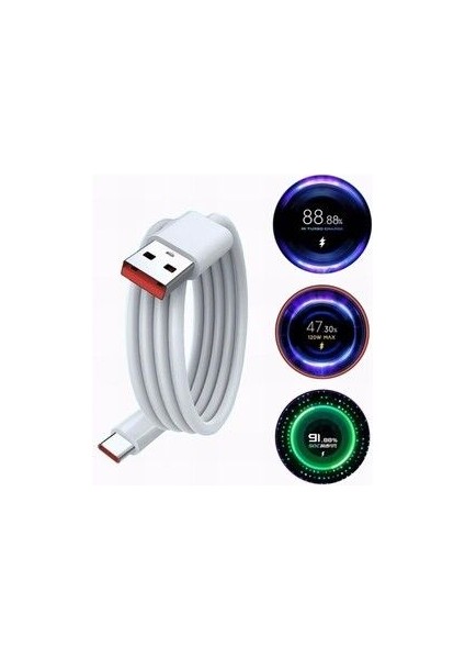 Xiaomi Samsung Uyumlu Type-C 33W Şarj Aleti Saniyeli 3,0 USB 33WAT Turbo