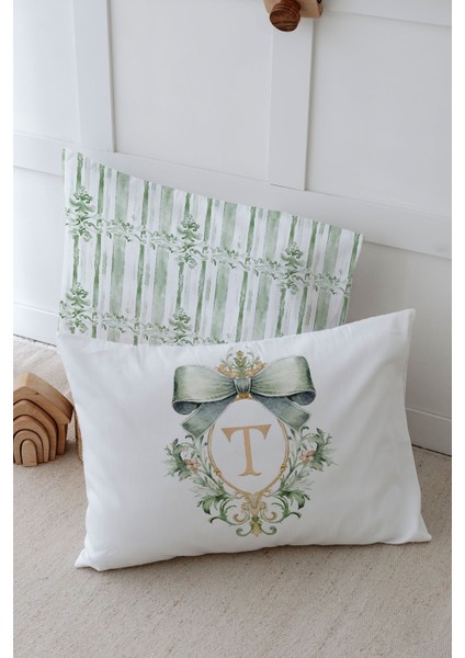 2'li Yastık Kılıfı (50X70) Green Royal Series - T Harfi fiyatları