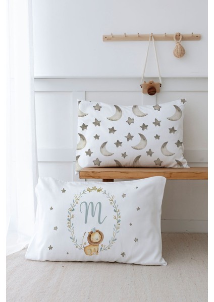 2'li Yastık Kılıfı (50X70) Little Lion Series - M Harfi