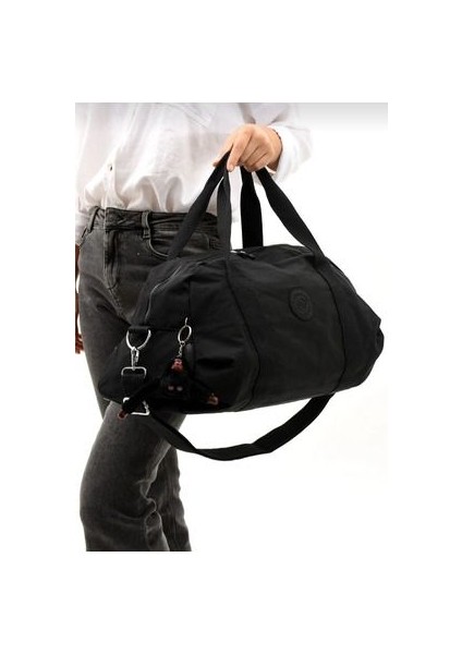 Eflanmoda Sanmorris Krinkır Kumaştan Siyah Seyahat El ve Omuz Çantası fırsatları