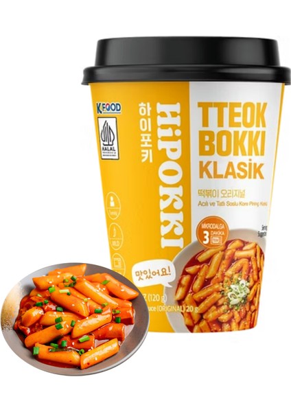 Acı ve Tatlı Soslu Kore Tteokbokki Pirinç Keki 120 gr