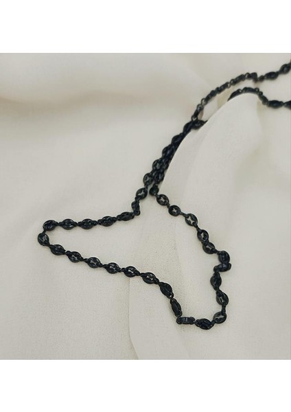 Çelik Siyah Zincir Kolye 316 L Paslanmaz Kolye Unisex Gerdanlık