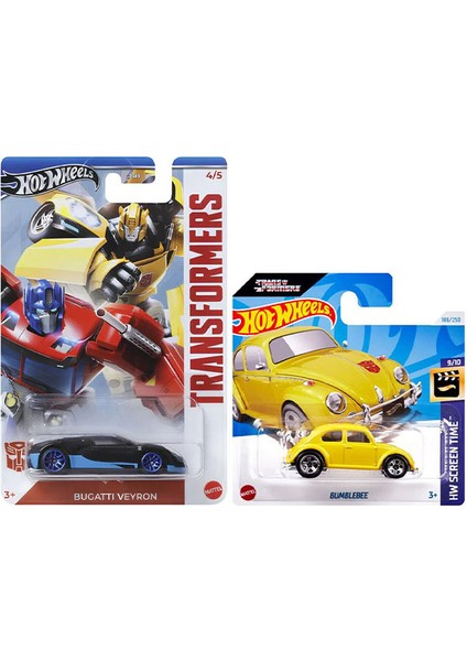 2 Araç Transformers Set - Bugatti Veyron & Bumblebee (1/64)
