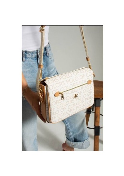 Polo Of Colors Beyaz Çapraz Kullanıma Uygun Çok Bölmeli Çanta