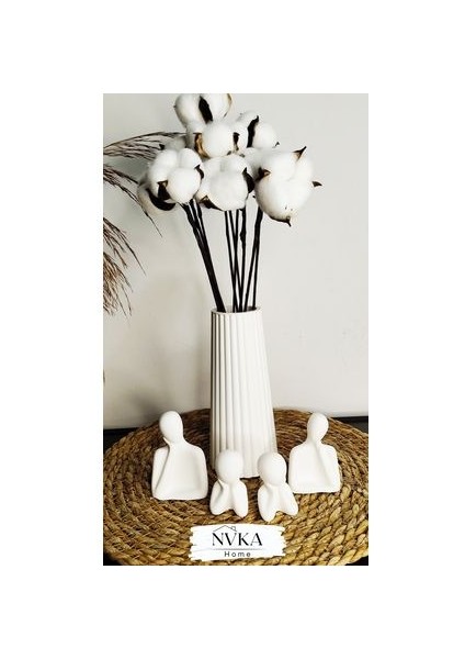 Bohem Tarz Büyük Boy Vazo Çizgili Iskandinav Vazo