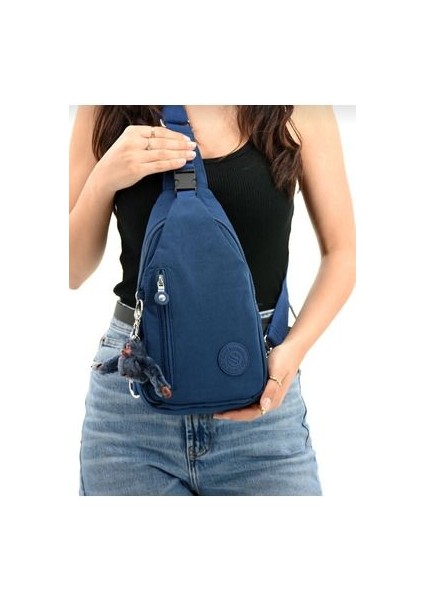 Sanmorris Krinker Kumaştan Çok Bölmeli Omuz Çantası