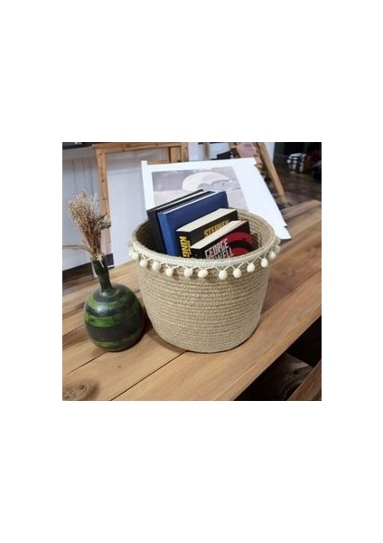 25*20 Çok Amaçlı Düzenleyici Hasır Sepet Organizer