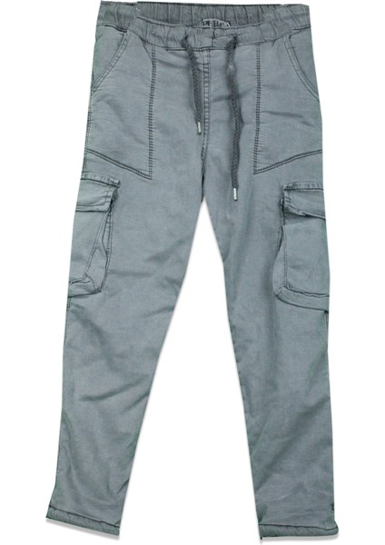 Erkek Çocuk Beli Lastikli Kargo Cepli Pelüş Polar Pantolon