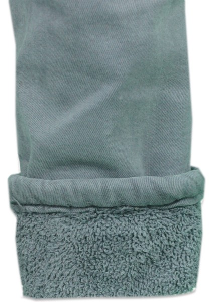 Erkek Çocuk Beli Lastikli Kargo Cepli Pelüş Polar Pantolon