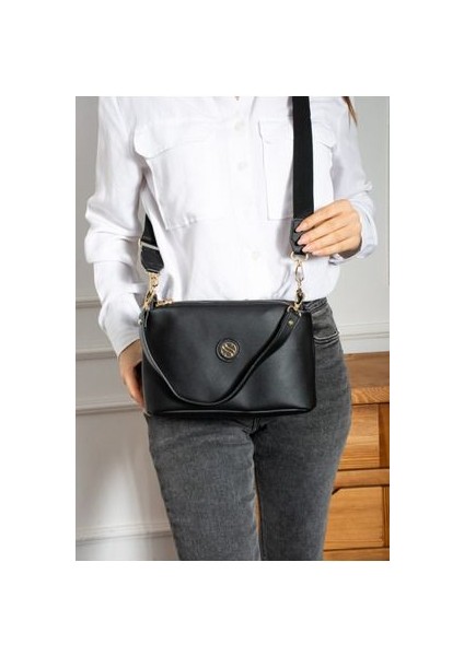 Sanmorris Siyah Çok Bölmeli El ve Omuz Çantası fiyatları