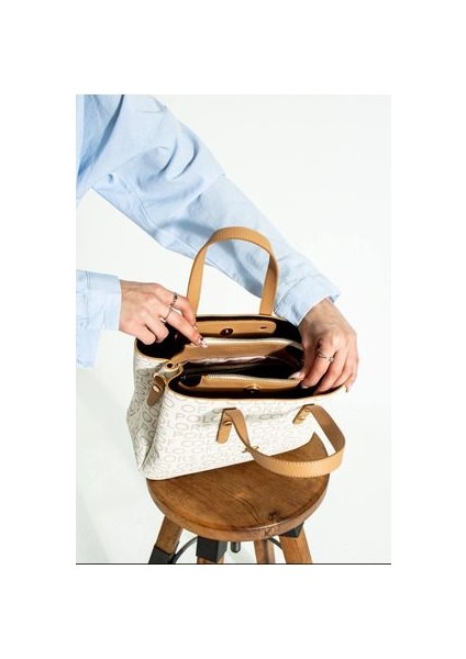 Polo Of Colors Beyaz Kamel El ve Omuz Çantası Ölçüler 28 x 26 fiyatları