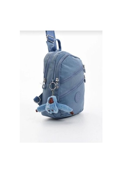 Sanmorris Mavi Krinkır Kumaştan Unisek Omuz Çantası Badi Bag fiyatları