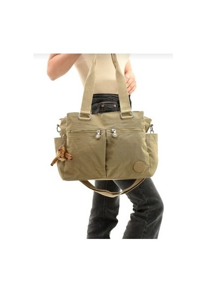 Sanmorris Krinkır Kumaştan Kadın El ve Omuz Çantası