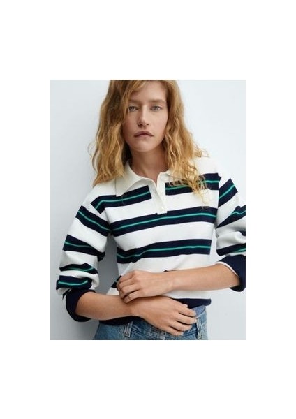 Butikmayamoda Mango Polo Yaka Triko Kazak