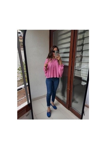 Butikmayamoda Pembe Kelebek Tasarim Gomlek fırsatları