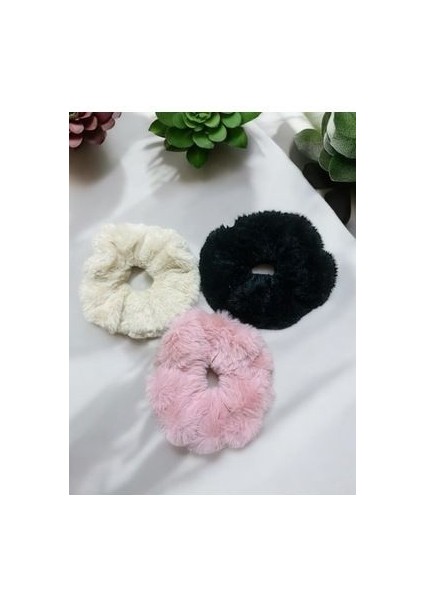 3 Adet Peluş Yumuşak Lastik Toka,toka