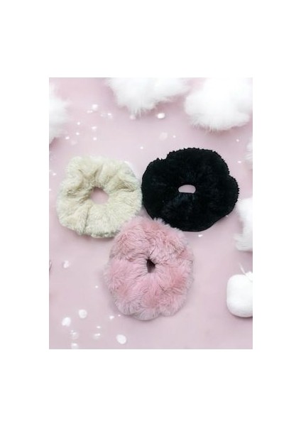 3 Adet Peluş Yumuşak Lastik Toka,toka