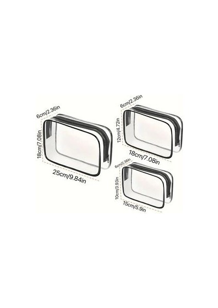 3 Lü Makyaj Çantası Kişisel Bakım Düzenleyici Su Geçirmez Çanta fiyatları