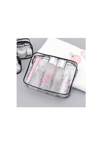 3 Lü Makyaj Çantası Kişisel Bakım Düzenleyici Su Geçirmez Çanta fırsatları