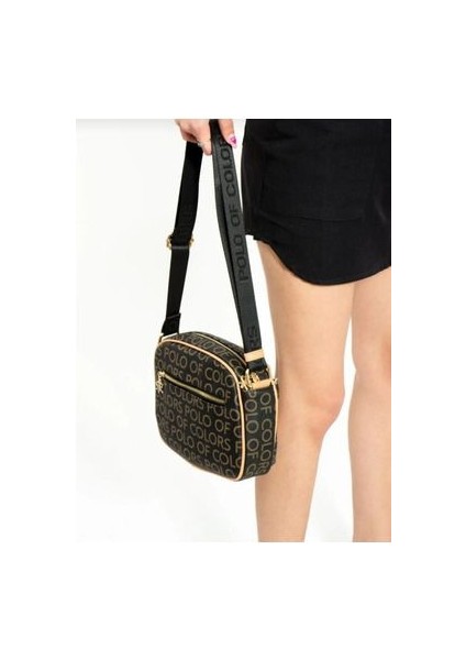 Polo Of Colors Siyah Camel Çapraz Kullanımı Uygun Çanta modelleri