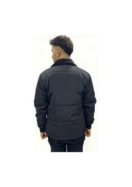 Yakası Kürklü Micro Kumaş Mont modelleri