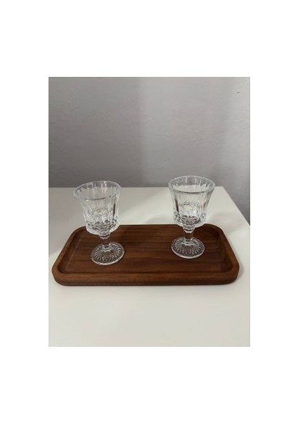 2'li cam Kahveyanı Ayaklı Bardak 5.5X11CMYÜKSEKLIK