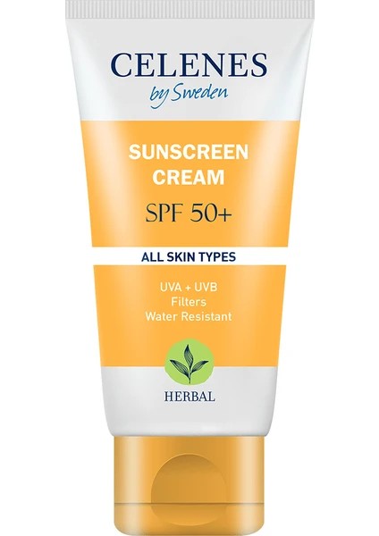 CELENES By Sweden Herbal Güneş Koruma Kremi 50 Spf 50ML/ Tüm Cilt Tipleri
