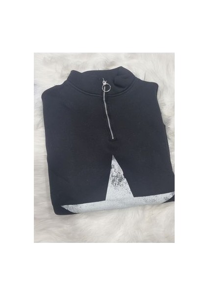 Kadın Üç Iplik Şardonlu Oversize Sweatshirt