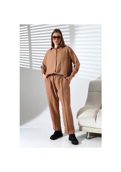 Yarım Oversize Alt-Üst Kadın Takımı