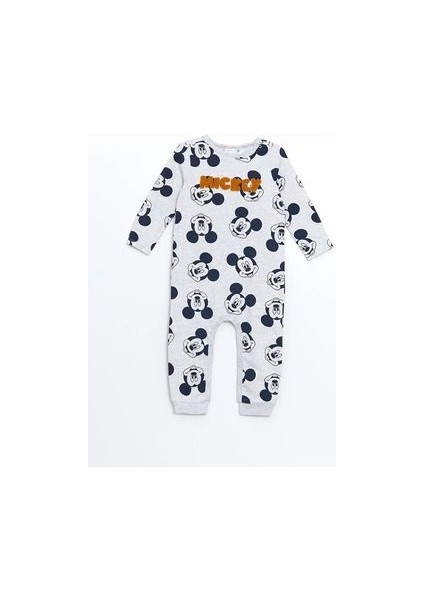 Lcw Baby Karışık Bisiklet Yaka Mickey Mouse Baskılı Erkek Bebek Tulum