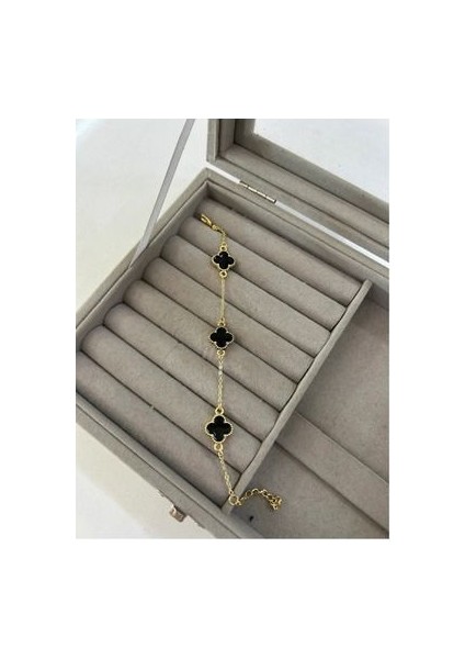 Siyah Yonca Bileklik