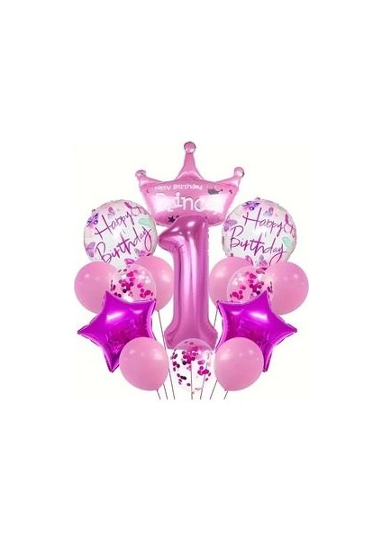 1 Yaş Pembe Balon Set