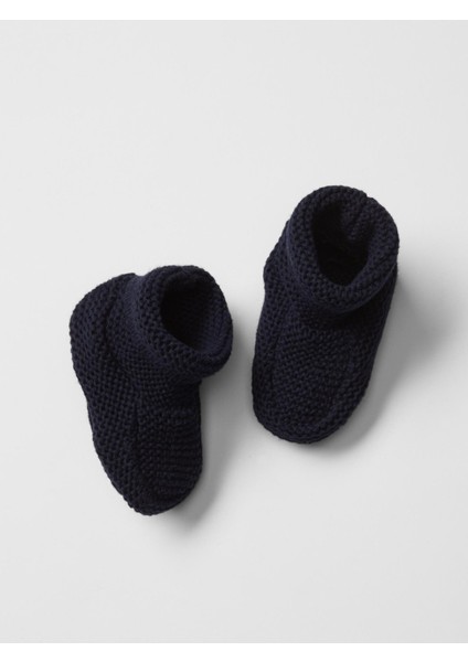 Bebek lacivert Örgü Patik