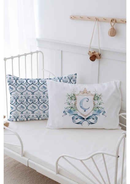 2'li Yastık Kılıfı (35X45) Blue Royal Series - Ç Harfi modelleri