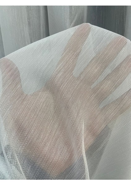 Bambu Hafif Desenli 1'e 3 Sık Pileli Tül Perde