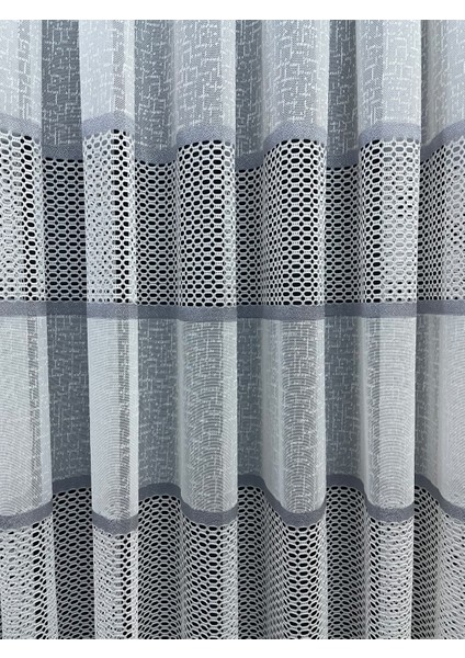Bodrum Şeritli 1'e 2,5 Orta Pileli Tül Perde - Gri fiyatları