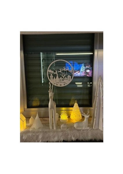 Yılbaşı Cam & Kapı Süsü Dekoru