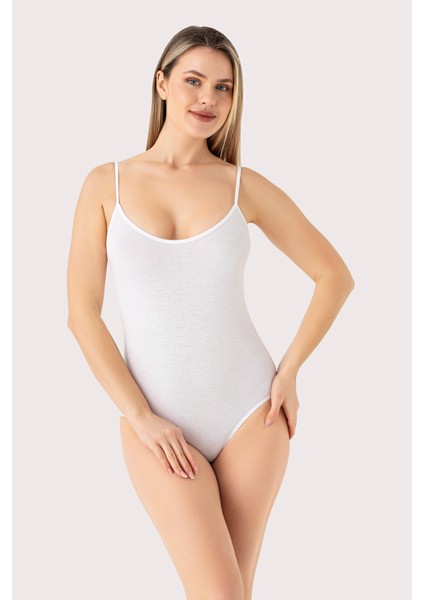 Kadın Beyaz İp Askılı Çıtçıtlı Atlet Body Zıbın Pamuklu Likralı 2'li Paket fiyatları
