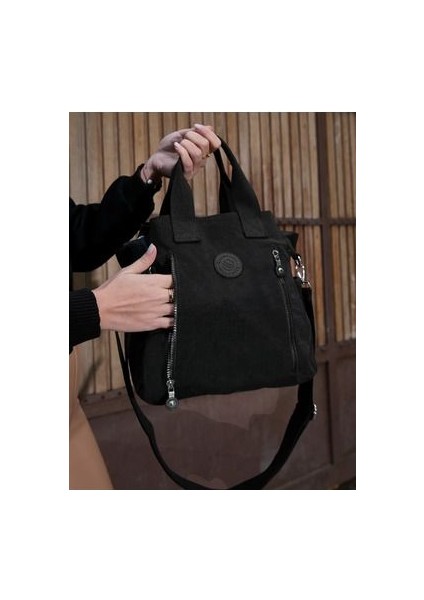 Sanmorris Su Geçirmez Krinkır Kumştan 7 Bölmeli Kadın El ve Omuz Çantası fırsatları