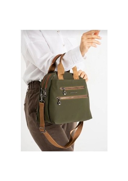 Sanmorris Saten Kumaştan Kadın El ve Omuz Çantası