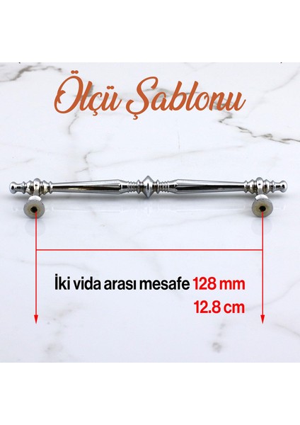 Metal Kulp Krom 128 mm - 12.8 cm Mobilya Çekmece Mutfak Dolabı Dolap Kulpları Krom fırsatları
