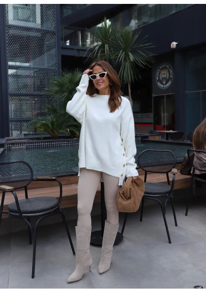 Beige Kendinden Fitilli Şardonlu Tayt modelleri