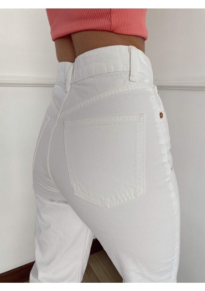 2505 Yüksek Bel Boyfrıend(Salaş) Bol Paça Kot Pantolon