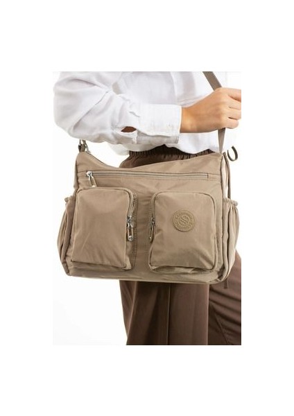 7 Bölmeli Su Geçirmez Paraşüt Kumaştan Omuz Çantası