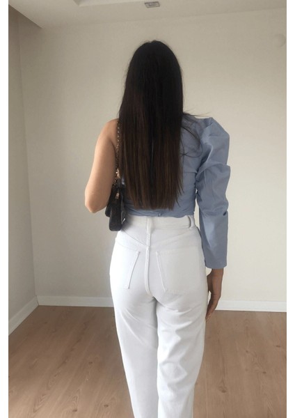 2505 Yüksek Bel Boyfrıend(Salaş) Bol Paça Kot Pantolon