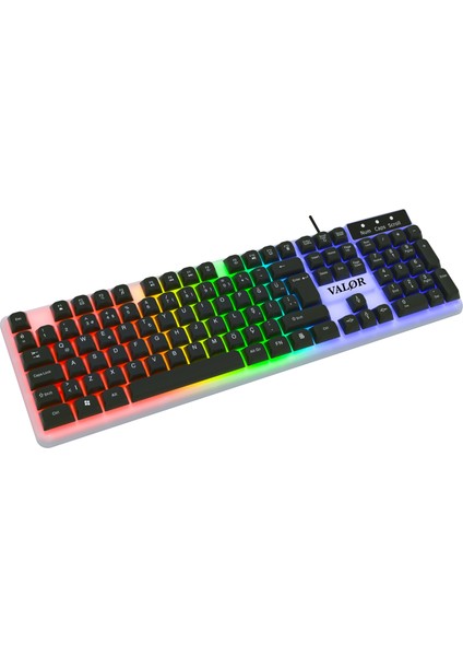 Commander Rgb Işıklı & Full Set 104 Tuşlu Membran Oyuncu Klavyesi