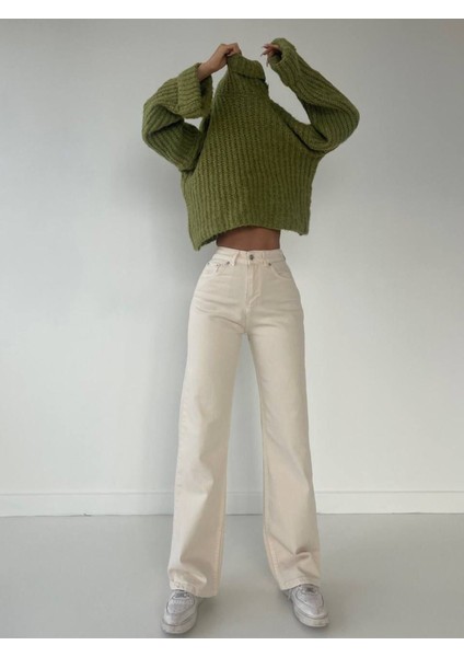 2505 Yüksek Bel Boyfrıend(Salaş) Bol Paça Kot Pantolon fırsatları