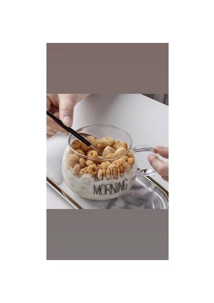 2ADET Good Morning Borosilikat Cam Bardak 400ML 2ADET Bardak indirimleri